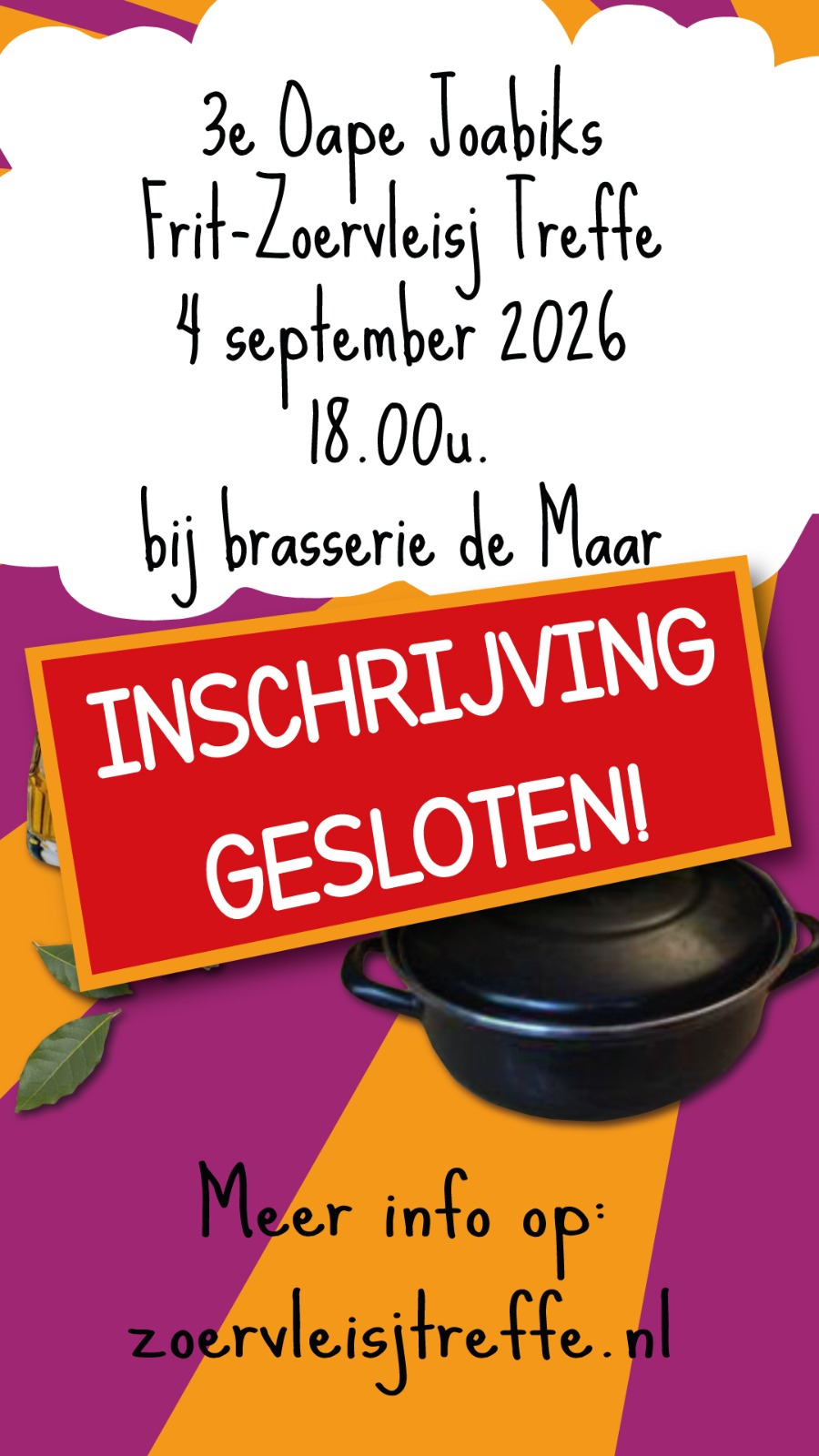 Inschrijving gesloten